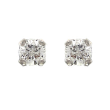 Load image into Gallery viewer, 14k White Gold 0.15ctw Round Brilliant Diamond Classic Stud Earrings