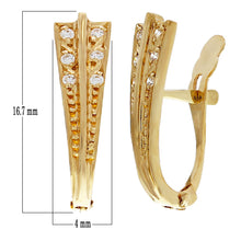 Load image into Gallery viewer, 14k Yellow Gold Crystal Accent Antique Style Hinge Earrings