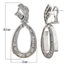 Load image into Gallery viewer, 14k White Gold 2.36ctw Diamond Oblong Oval Drop Dangle Earrings