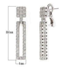Load image into Gallery viewer, 14k White Gold 1 1/2ctw Diamond Geometric Dangle Earrings
