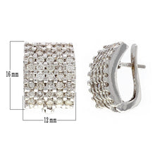 Load image into Gallery viewer, 14k White Gold 0.91ctw Diamond Rectangular Curve Earrings