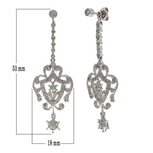 Load image into Gallery viewer, 14k White Gold 1ctw Diamond Chandelier &amp; Stud 4 Piece Earrings Set