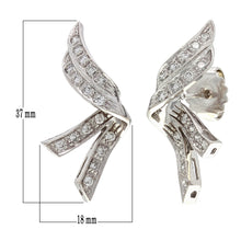 Load image into Gallery viewer, 14k White Gold 1.04ctw Diamond Flowing Ribbon Earrings