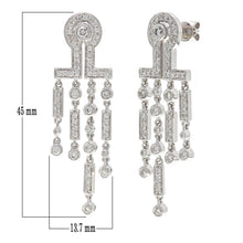 Load image into Gallery viewer, 18k White Gold 1.06ctw Diamond Chandelier Dangle Earrings