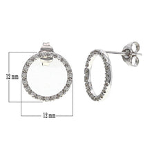 Load image into Gallery viewer, 14K White Gold 0.15ctw Diamond Pave Eternity Circle Stud Earrings