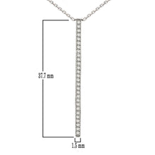 Load image into Gallery viewer, 14k Yellow, White or Rose Gold 1/4 Cttw Diamond-Accented Vertical Bar Pendant Necklace, 18&quot; (H-I Color, I2-I3)