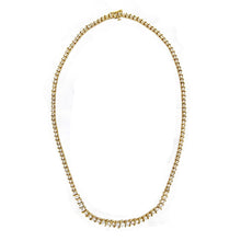 Load image into Gallery viewer, 14k Yellow Gold 5ctw Diamond Graduated Eternity Love Necklace