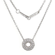 Load image into Gallery viewer, 18k White Gold 1/2ctw Diamond Floating Circle Pendant Necklace