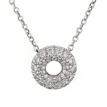 Load image into Gallery viewer, 18k White Gold 1/2ctw Diamond Floating Circle Pendant Necklace
