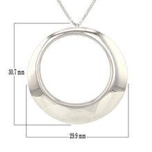 Load image into Gallery viewer, Italian 14k White Gold Eternity Love Circle Pendant Necklace