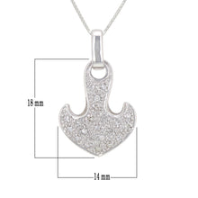Load image into Gallery viewer, 14k White Gold 1/4ctw Diamond Nautical Anchor Pendant Necklace, 18&quot;
