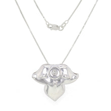 Load image into Gallery viewer, 14k White Gold 0.02ctw Diamond Lucky Dream Angel Floating Pendant Necklace, 18&quot;