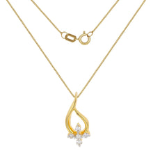 Load image into Gallery viewer, 14k Yellow Gold 0.10ctw Diamond Petite Cross Pendant Necklace, 18&quot;