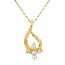 Load image into Gallery viewer, 14k Yellow Gold 0.10ctw Diamond Petite Cross Pendant Necklace, 18&quot;