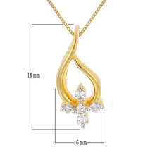 Load image into Gallery viewer, 14k Yellow Gold 0.10ctw Diamond Petite Cross Pendant Necklace, 18&quot;