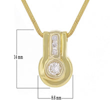 Load image into Gallery viewer, 14k Yellow Gold 1/4ctw Diamond Bezel Slide Pendant Necklace, 18&quot;