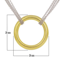 Load image into Gallery viewer, 14k Yellow &amp; White Gold Eternity Love Circle Multi-Chain Necklace