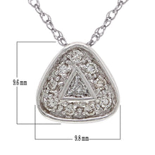 Load image into Gallery viewer, 14k White Gold 0.20ctw Diamond Triangle Floating Necklace, 18&quot;