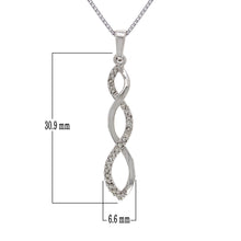 Load image into Gallery viewer, 14k White Gold 1/4ctw Diamond Twist Pendant Necklace, 18&quot;