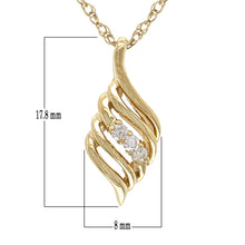 Load image into Gallery viewer, 14k Yellow Gold 0.08ctw Diamond Anniversary 3 Stone Pendant Necklace, 18&quot;