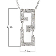 Load image into Gallery viewer, 14k White Gold 0.18ctw Diamond Geometric Pendant Necklace, 18&quot;