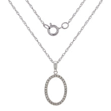 Load image into Gallery viewer, Italian 14k White Gold 0.70ctw Diamond Eternity Circle Pendant Necklace, 18&quot;