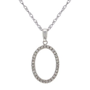 Italian 14k White Gold 0.70ctw Diamond Eternity Circle Pendant Necklace, 18"