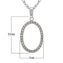Load image into Gallery viewer, Italian 14k White Gold 0.70ctw Diamond Eternity Circle Pendant Necklace, 18&quot;