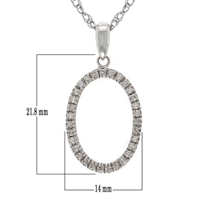 Italian 14k White Gold 0.70ctw Diamond Eternity Circle Pendant Necklace, 18"