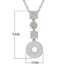 Load image into Gallery viewer, Italian 14k White Gold 1/4ctw Diamond Linear Geometric Pendant Necklace, 18&quot;