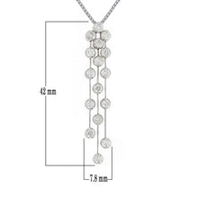 Load image into Gallery viewer, 14k White Gold 0.80ctw Diamond Triple Linear Strand Pendant Necklace, 18&quot;
