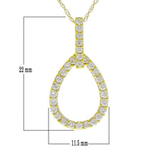 Load image into Gallery viewer, 18k Yellow Gold 0.37ctw Diamond Pear Drop Pendant Necklace, 18&quot;