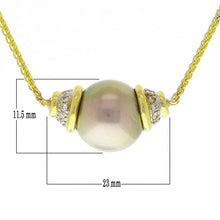 Load image into Gallery viewer, Italian 14k Gold 12mm Black Cultured Tahitian Pearl 1/4ctw Diamond Necklace, 18&quot;