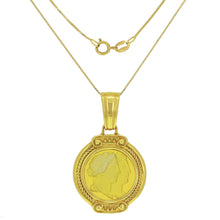 Load image into Gallery viewer, 18k Yellow Gold Tagliamonte Venetian Glass Intaglio Detailed Cameo Necklace Set