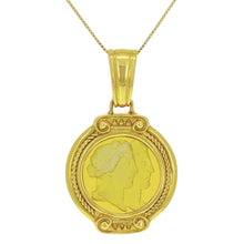 Load image into Gallery viewer, 18k Yellow Gold Tagliamonte Venetian Glass Intaglio Detailed Cameo Necklace Set