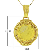 Load image into Gallery viewer, 18k Yellow Gold Tagliamonte Venetian Glass Intaglio Detailed Cameo Necklace Set