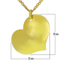 Load image into Gallery viewer, 18k Yellow Gold Shiny Sideways Heart Double Strand Pendant Necklace