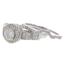 Load image into Gallery viewer, 14k White Gold 1.17ctw Diamond Engagement &amp; Wedding 2 Piece Bridal Ring Set