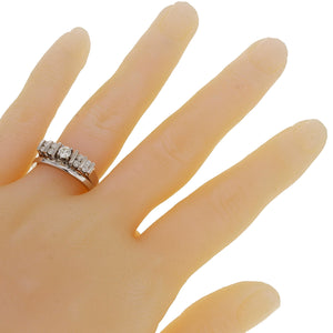 14k White Gold 1/2ctw Diamond Engagement & Wedding 2 Piece Ring Set