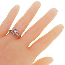 Load image into Gallery viewer, 14k White &amp; Yellow Gold 0.60ctw Diamond Swirl 2 Piece Bridal Ring Set