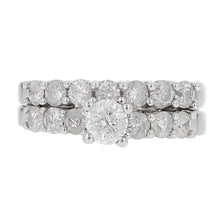 Load image into Gallery viewer, 14k White Gold 1 1/2ctw Diamond Matching Engagement Ring &amp; Wedding Band Set