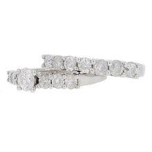 Load image into Gallery viewer, 14k White Gold 1 1/2ctw Diamond Matching Engagement Ring &amp; Wedding Band Set