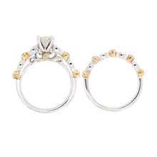 Load image into Gallery viewer, 14k White &amp; Yellow Gold 1 1/4ctw Diamond Engagement Ring &amp; Wedding Band Set