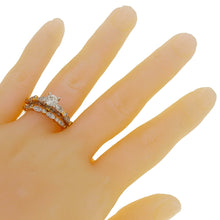 Load image into Gallery viewer, 14k White &amp; Yellow Gold 1 1/4ctw Diamond Engagement Ring &amp; Wedding Band Set