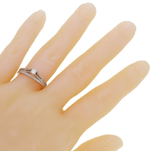 14k White Gold 1/2ctw Brilliant Diamond Matching Engagement & Wedding Ring Set
