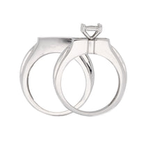 Load image into Gallery viewer, 14k White Gold 0.85ctw Princess Cut Diamond Matching 2 Piece Bridal Ring Set