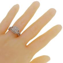 Load image into Gallery viewer, 14k White Gold 1/2ctw Diamond  Twist Engagement &amp; Wedding Ring Set