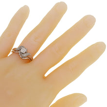 Load image into Gallery viewer, 14k White Gold 0.15ctw Diamond Matching Engagement Ring &amp; Ring Guard Set
