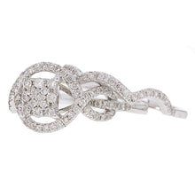 Load image into Gallery viewer, 14k White Gold 0.70ctw Diamond Love Knot Matching 2 Piece Bridal Ring Set