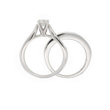 Load image into Gallery viewer, 14k White Gold 1 1/2ctw Brilliant Cut Diamond 2 Piece Bridal Ring Set